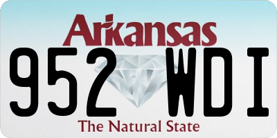 AR license plate 952WDI