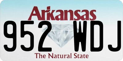 AR license plate 952WDJ