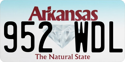 AR license plate 952WDL