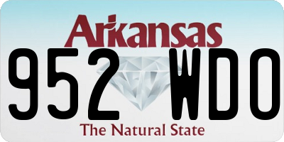 AR license plate 952WDO