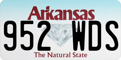 AR license plate 952WDS