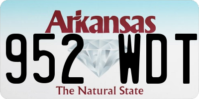 AR license plate 952WDT