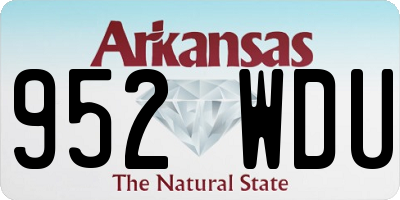 AR license plate 952WDU