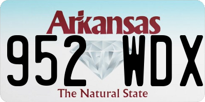 AR license plate 952WDX