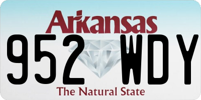 AR license plate 952WDY