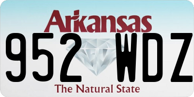 AR license plate 952WDZ