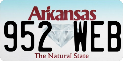 AR license plate 952WEB