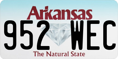 AR license plate 952WEC