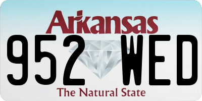 AR license plate 952WED
