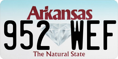 AR license plate 952WEF
