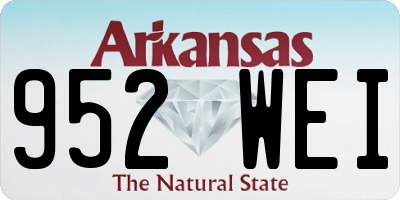 AR license plate 952WEI
