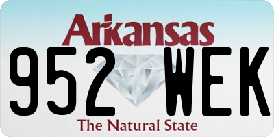 AR license plate 952WEK
