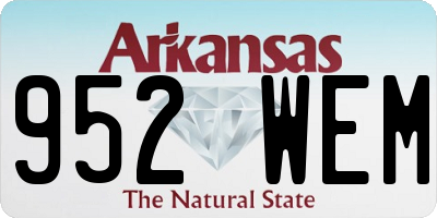 AR license plate 952WEM