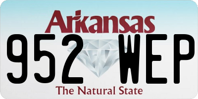 AR license plate 952WEP