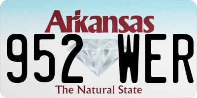 AR license plate 952WER