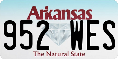 AR license plate 952WES
