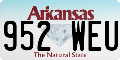 AR license plate 952WEU