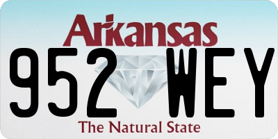AR license plate 952WEY