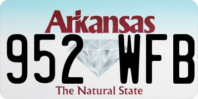 AR license plate 952WFB