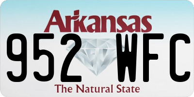 AR license plate 952WFC