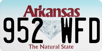 AR license plate 952WFD