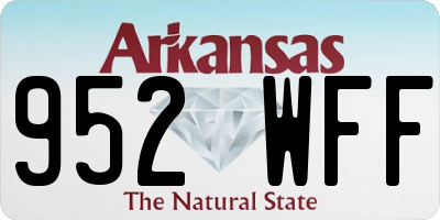 AR license plate 952WFF