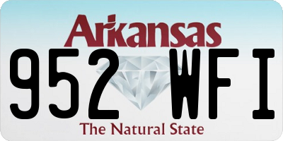 AR license plate 952WFI