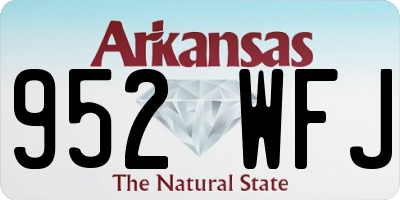 AR license plate 952WFJ