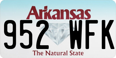 AR license plate 952WFK