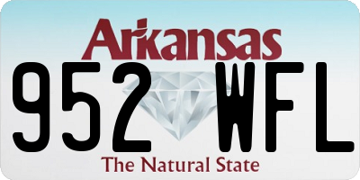 AR license plate 952WFL