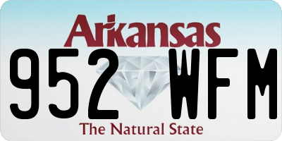AR license plate 952WFM
