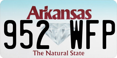AR license plate 952WFP