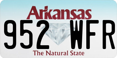 AR license plate 952WFR