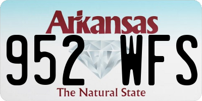 AR license plate 952WFS