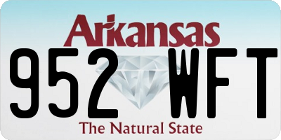 AR license plate 952WFT