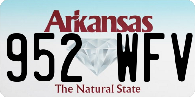 AR license plate 952WFV