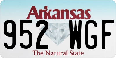 AR license plate 952WGF