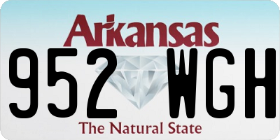 AR license plate 952WGH