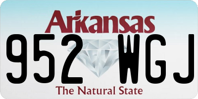 AR license plate 952WGJ