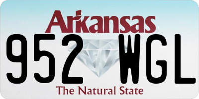 AR license plate 952WGL