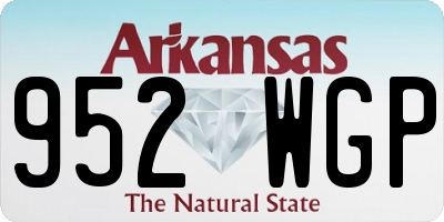 AR license plate 952WGP