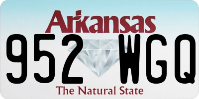 AR license plate 952WGQ