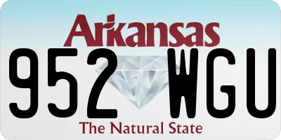 AR license plate 952WGU