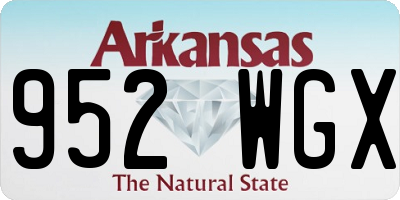 AR license plate 952WGX