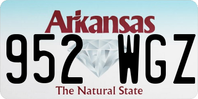 AR license plate 952WGZ