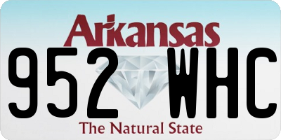 AR license plate 952WHC