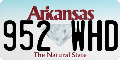 AR license plate 952WHD