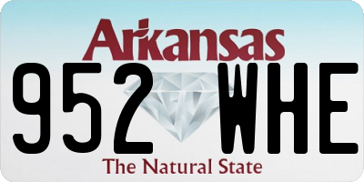 AR license plate 952WHE