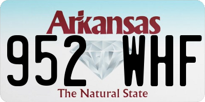 AR license plate 952WHF
