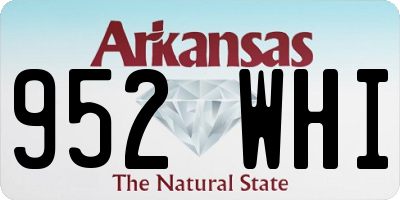 AR license plate 952WHI